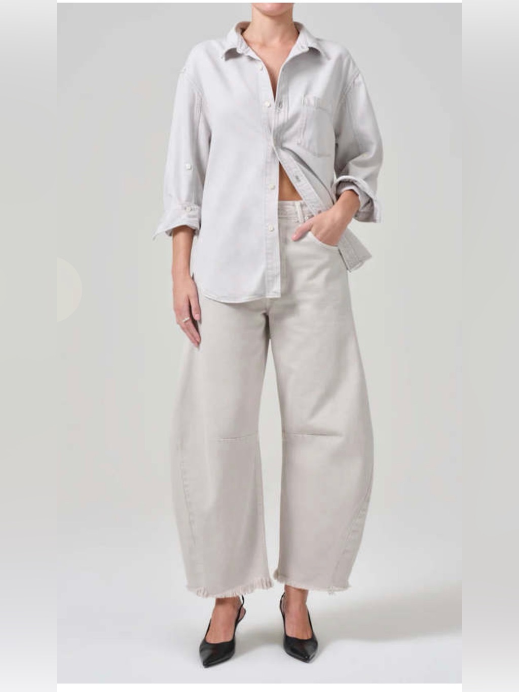 Citizens Of Humanity Premium Vintage Horseshoe Wide Leg Jeans In Cappuccino: 24